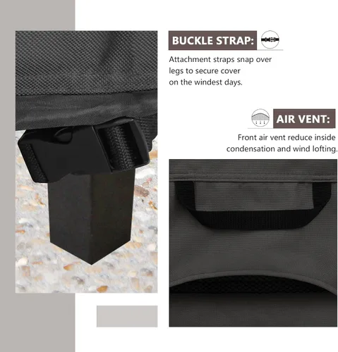 Miniatura 4 de ULTCOVER Cubierta vertical impermeable para ahumador eléctrico de 30 pulgadas para la mayoría de los ahumadores cuadrados de gas propano de hasta 19