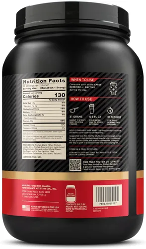 Miniatura 10 de Optimum Nutrition Estándar dorado 100% Proteína de Suero de Leche en Polvo, Pie de lima, 1.8 Libra