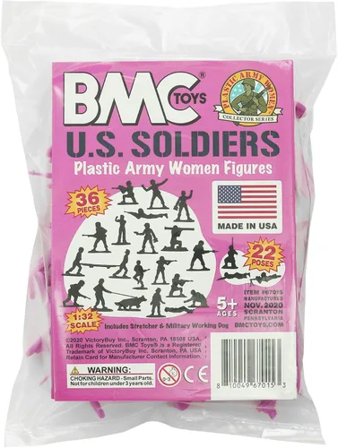 Miniatura 8 de BMC - Figuras de plástico para mujer, 36 piezas, color rosa, fabricadas en Estados Unidos