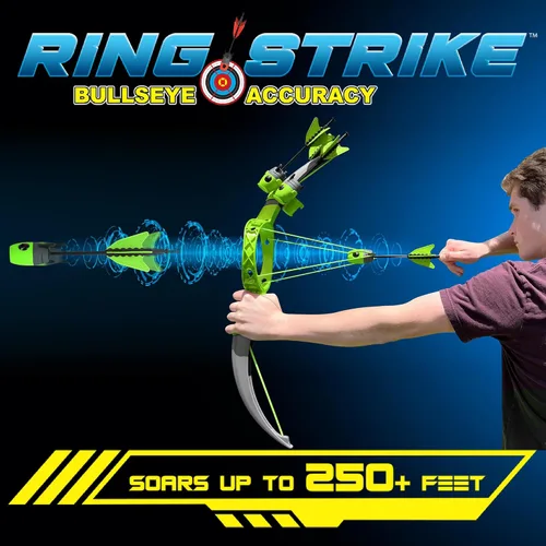 Miniatura 3 de Funwares Arco y flecha patentado para lanzar flechas de más de 200 pies, incluye 4 flechas con punta de espuma silbante, carcaj incluido, increíble