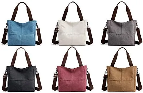 Miniatura 5 de Sunshinejing Bolso de lona pequeño para mujer, bolso cruzado de hombro, bolsos de trabajo, bolso de viaje