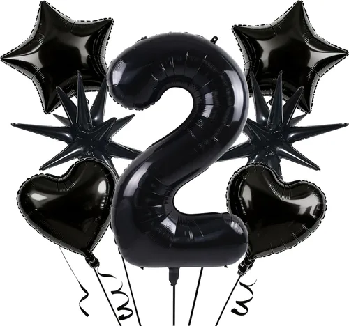 Miniatura 8 de TONIFUL Globos grandes de helio de letras B negras grandes de 40 pulgadas, globos de aluminio Mylar para decoración de suministros de fiesta
