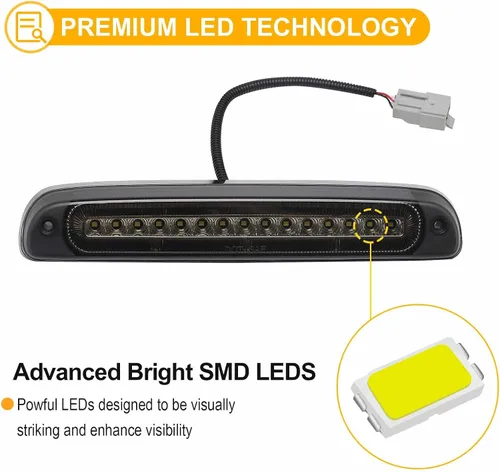 Miniatura 5 de R&F Auto Tercera Luz de Freno Estroboscópica LED de Repuesto para 1999-2016 F250 F350 F450 F550 Super Duty, para Ranger 1993-2011, 3ª Luz de Freno