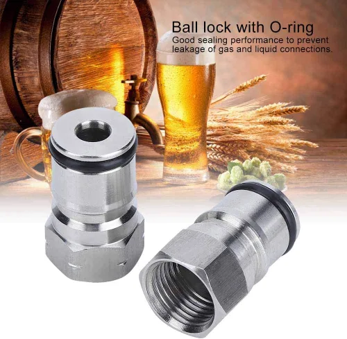 Miniatura 5 de Poste de barril de bloqueo de bola de acero inoxidable 304 Acero inoxidable Homebrew Keg Lock Post Adaptador de conector de poste de bloqueo de bola