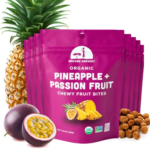 Miniatura 7 de Mavuno Harvest Bocadillos de frutas orgánicas – Bocados de fruta masticables – Alimentos saludables para niños y adultos – de origen ético, sin OMG