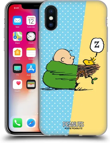 Miniatura 185 de Head Case Designs Funda de gel con licencia oficial de Peanuts Snoopy & Woodstock Halfs and Laughs [protección de grado militar] compatible