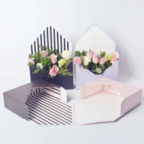 Miniatura 8 de BBJ WRAPS Caja de papel de envoltura de flores, cajas de embalaje de ramo de floristería para suministros de arreglos florales, 5 unidades, 7.9 x
