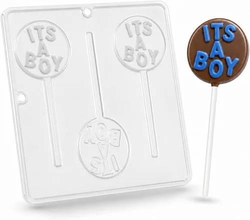 Miniatura 5 de Molde de caramelo de chocolate con piruleta "It's A Boy" Baby Shower 691