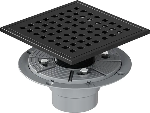Miniatura 10 de Neodrain Desagüe de ducha cuadrado, rejilla de acero inoxidable 304 negro de 4 pulgadas y cuerpo de drenaje de PVC, rejilla con kit que incluye
