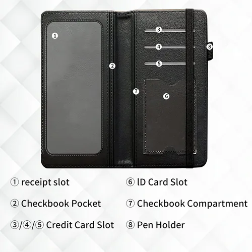 Miniatura 5 de Cartera de cuero con función de bloqueo RFID para hombres y mujeres, Calavera de alfeñique, Casual