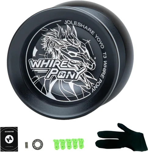 Miniatura 9 de LIXADA Yoyo Ball Aleación de aluminio con rodamientos sensibles y no respondentes+cuerda Yoyo+guante, juego de bolas de yoyo profesional portátil