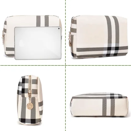 Miniatura 3 de Bolsa grande de maquillaje para bolso, bolsas de cosméticos de lujo para mujer, bolsa de maquillaje para artículos de tocador, organizador de viaje