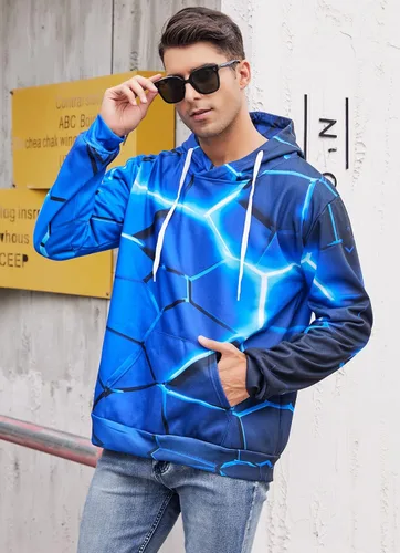 Miniatura 4 de RAISEVERN Sudadera con capucha para hombre y mujer, con estampado 3D, forro polar, manga larga, sudadera con capucha