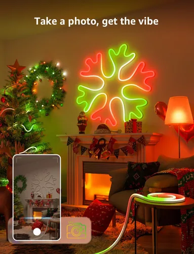 Miniatura 6 de Lepro N1 AI - Cuerda de luces RGB inteligentes para Navidad, diseñador de iluminación AI personalizado, sincronización de música LightBeats