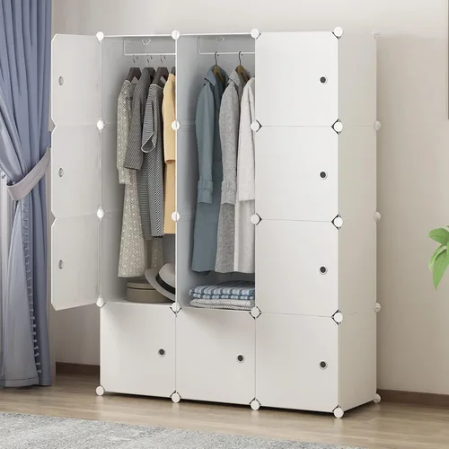 Miniatura 3 de MAGINELS Armarios portátiles – 14 x 18 pulgadas de profundidad (12 cubos), almacenamiento de cubos, armario de dormitorio, armario