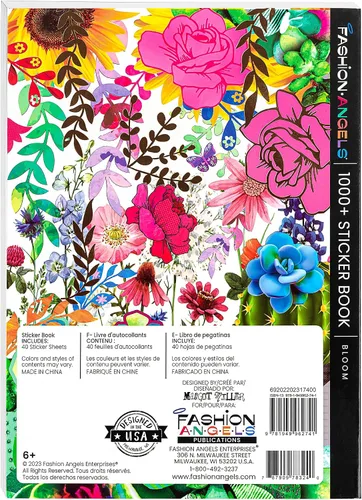 Miniatura 8 de Fashion Angels Más de 1,000 cuadernos de calcomanías Bloom, incluye divertidas y coloridas calcomanías de flores para manualidades, ideal