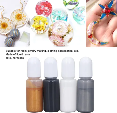 Miniatura 3 de High Concentration Resin Pigment 4 Colors Easy Operation Resin Dye for Casting Figurines, Ideal Family & Friends