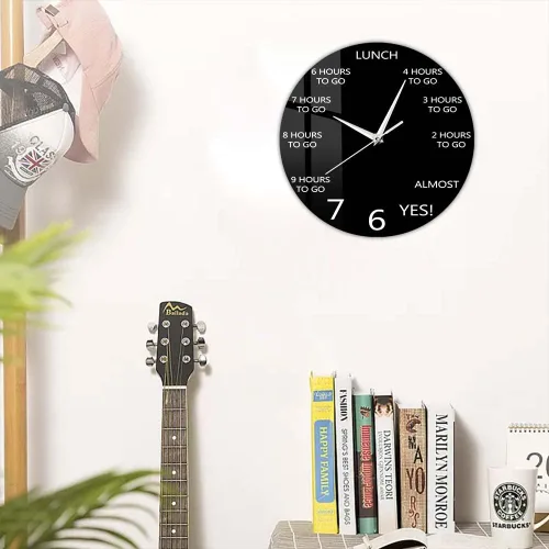 Miniatura 5 de Reloj de pared divertido de oficina de 12 pulgadas para el lugar de trabajo de la empresa, cuenta regresiva de las 5 en punto, cuarzo silencioso