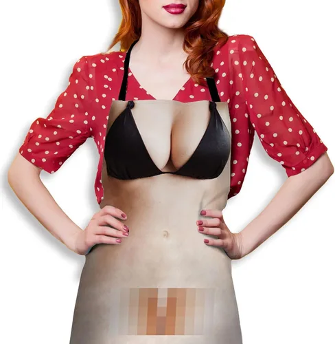 VVEEWUU Divertido delantal de cocina, regalos novedosos para mujeres y hombres, delantal sexy para cocinar, barbacoa, hornear, asar a la parrilla,