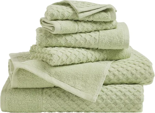 Miniatura 43 de Great Bay Home - Toallas de mano 100% algodón blanco, 6 toallas de baño suaves para manos, altamente absorbentes y de secado rápido, colección