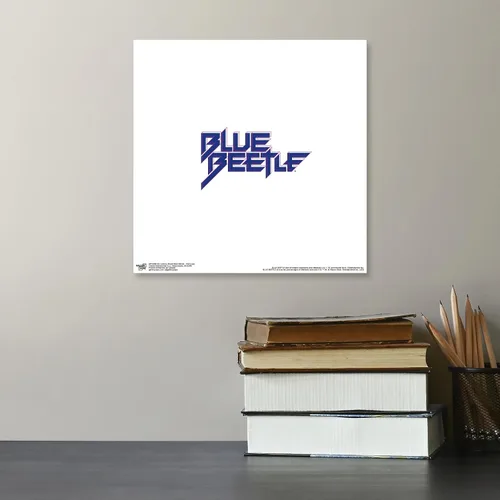 Miniatura 4 de Trends International Gallery Pops DC Comics Blue Beetle - Póster de pared con logotipo de texto, 12 x 12 pulgadas, versión de marco negro