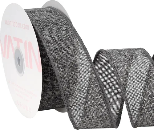 Miniatura 25 de VATIN Cinta de Arpillera con Alambre Azul Bebé de 1-1/2 pulgadas X 10 Yardas, Cinta de Tela para Manualidades para Decoraciones de Fiestas, Lazo