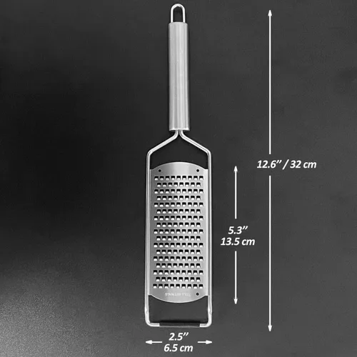 Miniatura 2 de Rallador profesional Zester grueso para queso, zanahoria, jengibre, coco, nueces y rábano picante, rallador de cocina con hoja de acero inoxidable