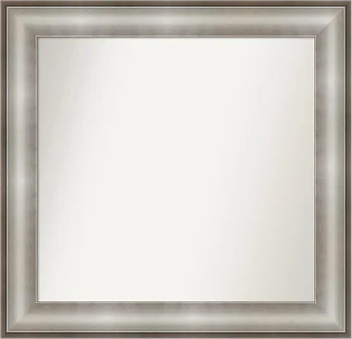 Miniatura 291 de Amanti Art Espejo de baño plateado para sobre fregadero, 28 x 47 pulgadas, espejo rectangular de plata imperial, marco de madera tradicional de gran