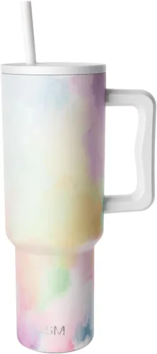 Miniatura 65 de Simple Modern - Vaso Trek de 30 onzas con asa y tapa con sorbete, taza de viaje de acero inoxidable con aislamiento, apta para portavasos Sea