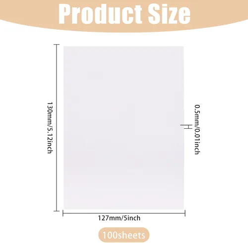 Miniatura 2 de GLOBLELAND 100 hojas de papel de acuarela blanco en blanco para adultos, tarjetas de color de agua de 5.12 x 5 pulgadas, en blanco, 140 libras/300