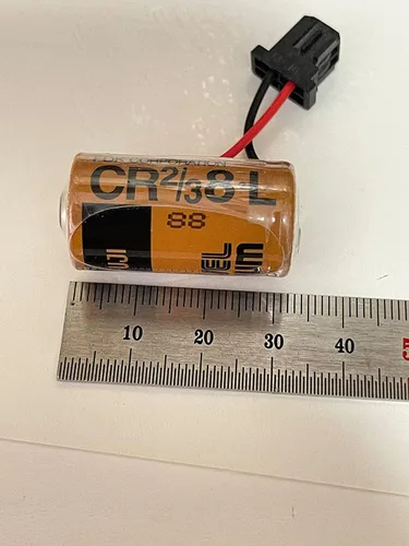 Miniatura 3 de (8-Pack) Compatible con Fuji CR2/3 8.L 2000mAh 3V PLC Batería de litio FDK CR2/38.L con enchufe negro