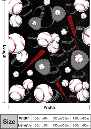 Miniatura 2 de Manta de fútbol súper suave, ligera y acogedora con impresión 3D de franela de béisbol y baloncesto para fanáticos del deporte, regalos para niños