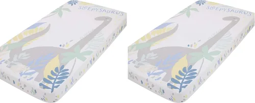 Miniatura 12 de NoJo Jungle Gym - Sábana bajera ajustable para cuna, color verde, marrón y gris, 100% algodón, para habitación de bebé, gris, verde, blanco, marrón