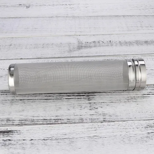 Miniatura 6 de SHOWERORO Cartucho de filtro de cerveza de acero inoxidable de 12 pulgadas colador de malla para elaboración de vino casero y herramienta