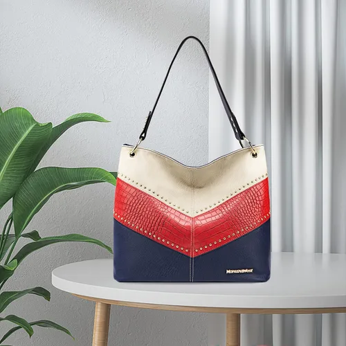 Miniatura 6 de Montana West Bolso Hobo para mujer con asa superior y bolsillos con cremallera