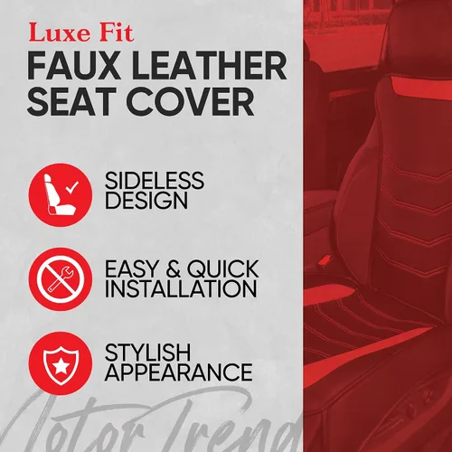 Miniatura 2 de Motor Trend LuxeFit - Fundas de asiento de color gris sólido para autos, camiones, camionetas, SUV (paquete de 2), fundas de asiento de automóvil