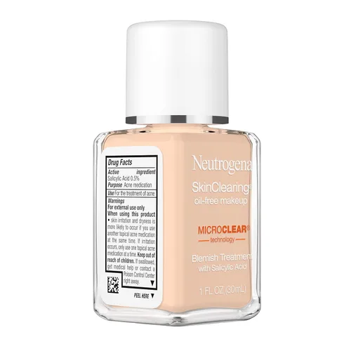 Miniatura 13 de Neutrogena SkinClearing - Base líquida sin aceite para combatir el acné y las imperfecciones, con medicamento para el acné de ácido salicílico al 40