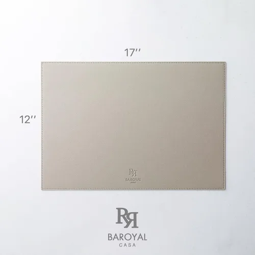 Miniatura 6 de Baroyal Juego de 4 manteles individuales de cuero sintético, lavables, lavables, para cocina, mesa de comedor, resistentes al calor, impermeables