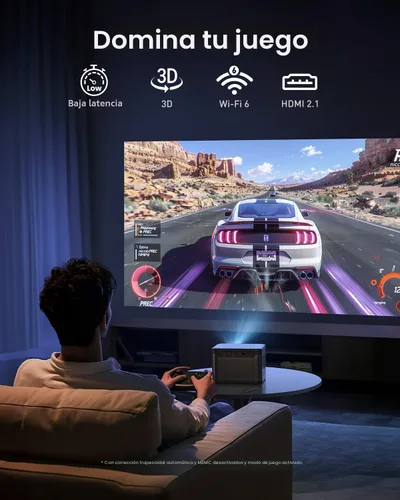Miniatura 6 de Dangbei Proyector láser DBOX02 4K GTV, 2450 lúmenes ISO, licencia oficial de Netflix, Blu-ray 3D, proyector de cine en casa con WiFi y Bluetooth