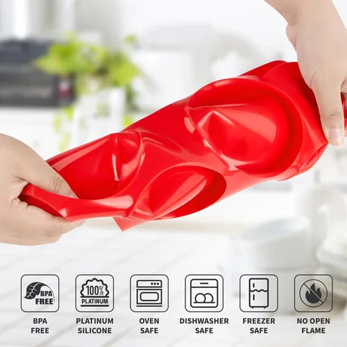 Miniatura 3 de Puyeipt Moldes de silicona para huevos de 4 pulgadas para sándwiches de desayuno, paquete de 2 moldes de silicona redondos antiadherentes