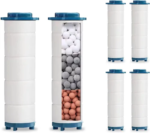 Miniatura 7 de Filtro de Cabezal de Ducha Turbo con Minerales, Cabezal de Ducha Filtrado con Gotas de Iones de Alta Presión Hidro para Agua Dura, Reduce la Piel