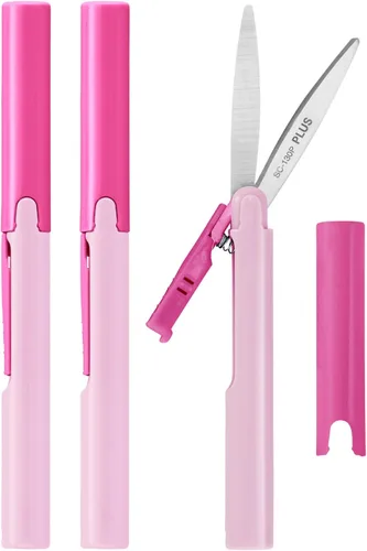 Miniatura 16 de PLUS Tijeras estilo bolígrafo antiadherentes compactas TSA Twiggy con funda, carbón Gris antracita