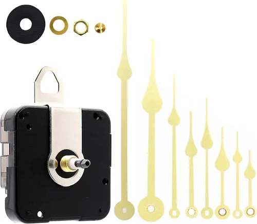 Miniatura 12 de Repuesto de reloj de cuarzo de pared para manualidades, incluye las agujas, 12888, con pilas, piezas de repuesto Negro