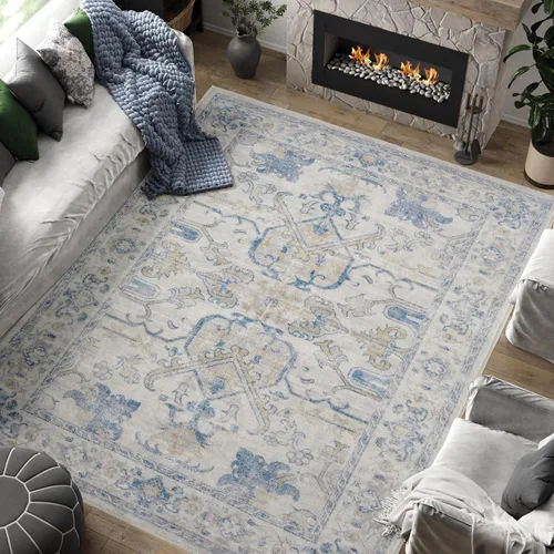 Miniatura 31 de jinchan Lima - Alfombra de pasillo lavable de 2 x 6 pies, antideslizante, de pelo corto, suave, ultrafina, alfombra envejecida para casa de campo