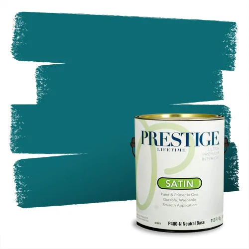 Miniatura 861 de Pintura Exterior + imprimación PRESTIGE, todo-en-uno, 1 galón, acabado mate, color comparable al Valspar* Royal Gray* VS151-Gris real
