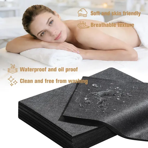 Miniatura 2 de Sábanas desechables de 31 x 71 pulgadas, gruesas, impermeables, de tela no tejida, para mesa de masaje, protector transpirable para terapia