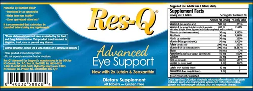 Miniatura 3 de Res-Q Soporte ocular avanzado con 14 nutrientes críticos para los ojos, paquete de 3