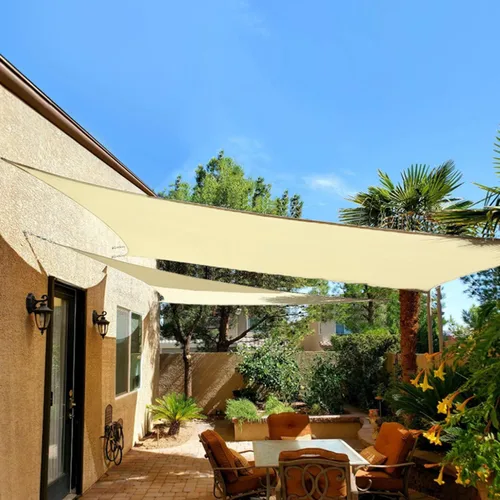 Miniatura 3 de Toldo impermeable de 10 x 10 pies, rectangular, con bloqueo UV, refugio para patio al aire libre, patio, césped, jardín, cochera Beige