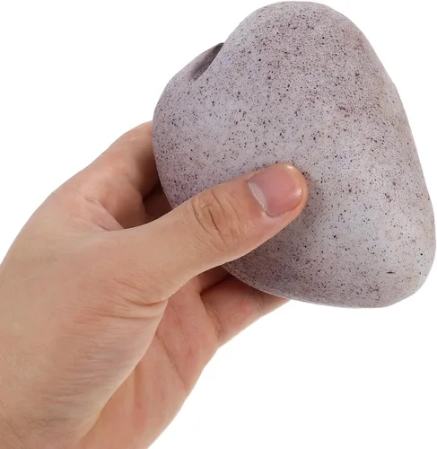 Miniatura 4 de TEHAUX Caja de almacenamiento de llaves de piedra realista, soporte oculto para llaves con material de resina para jardín y uso en interiores seguro