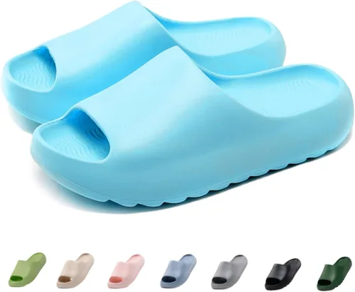 Miniatura 47 de Sandalias acolchadas para mujeres, hombres y niños, cómodas, antideslizantes, suaves, impermeables, para baño, ducha, sandalias acolchadas de suela